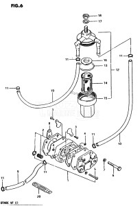 DT40 From 04003-401001 ()  1984 drawing FUEL PUMP