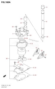 DF300A From 30002P-310001 (E40)  2013 drawing WATER PUMP (DF300A:E01)