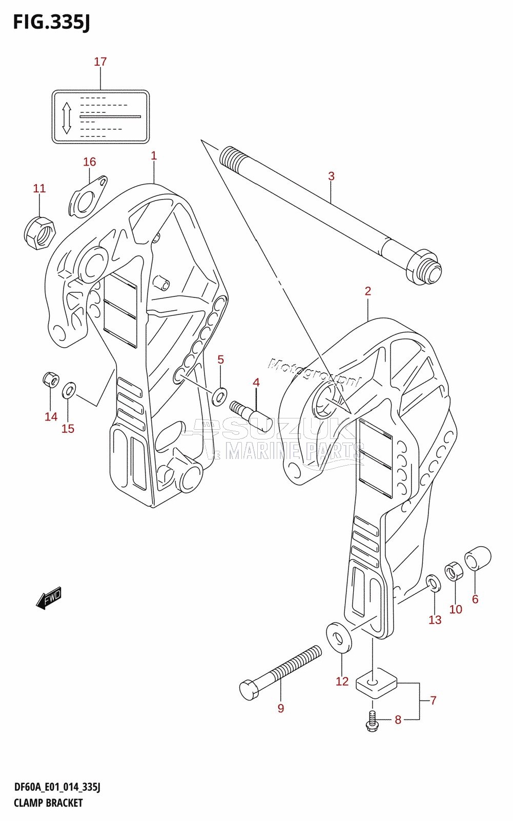 CLAMP BRACKET (DF60AQH:E01)