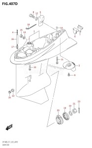 DF140BT From 14005F-340001 (E11 E40)  2023 drawing GEAR CASE ((DF140BZ,DF115BZ):E40)