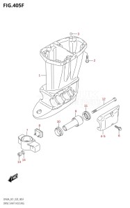 05003F-040001 (2020) 50hp E01-Gen. Export 1 (DF50A  DF50ATH) DF50A drawing DRIVE SHAFT HOUSING (DF60ATH:E01)