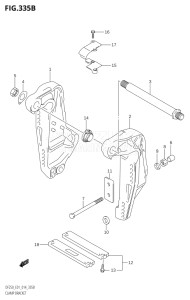 22503Z-410001 (2014) 225hp E01 E40-Gen. Export 1 - Costa Rica (DF225Z) DF225Z drawing CLAMP BRACKET (DF200T:E01)