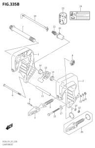 02002F-340001 (2023) 20hp E01 E40-Gen. Export 1 - Costa Rica (DF20A  DF20AR  DF20AT  DF20ATH) DF20A drawing CLAMP BRACKET (DF20A:P40)