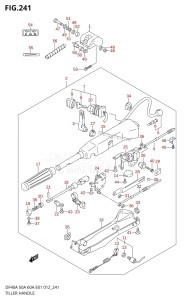 DF40A From 04004F-210001 (E34-Italy)  2012 drawing TILLER HANDLE (DF40AQH E01)