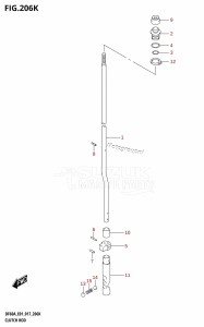 DF40A From 04004F-710001 (E34-Italy)  2017 drawing CLUTCH ROD (DF60AQH:E40)