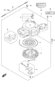 DF 9.9B drawing Recoil Starter