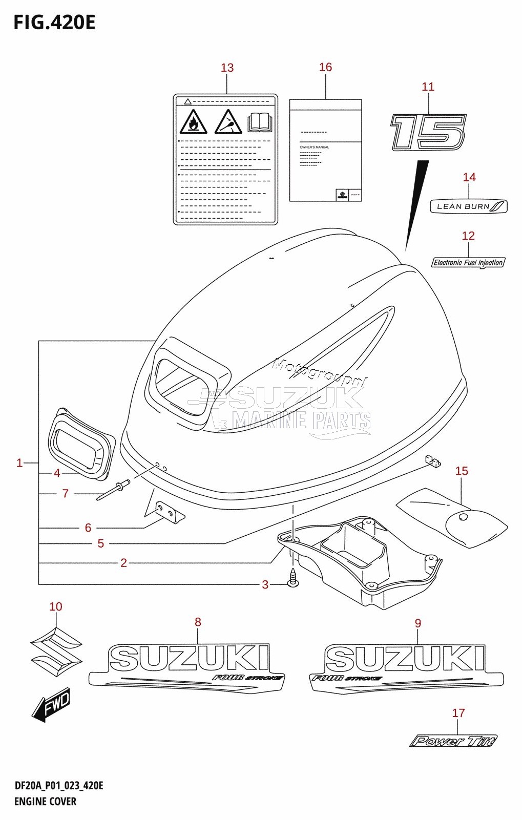 ENGINE COVER ((DF15A,DF15AR,DF15AT):020)