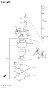 DF250A From 25003P-310001 (E01 E40)  2013 drawing WATER PUMP (DF250A:E40)