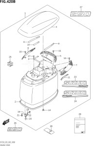 25003Z-040001 (2020) 250hp E03-USA (DF250Z  DF250Z) DF250Z drawing ENGINE COVER (DF250T,DF250Z)