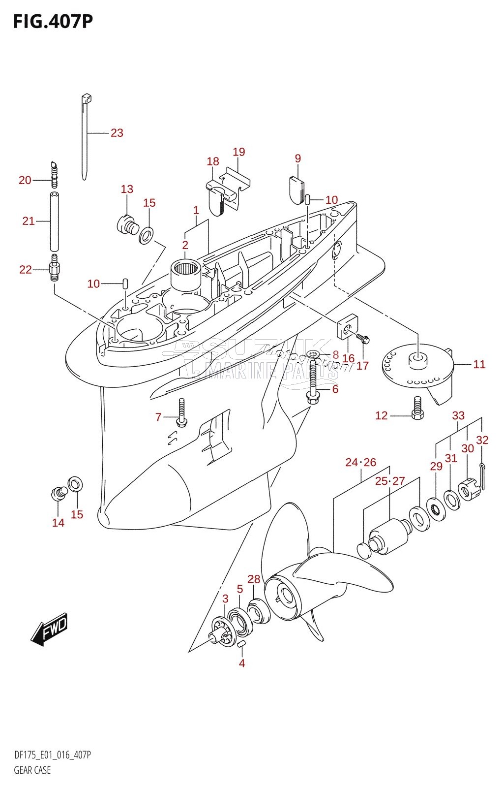 GEAR CASE (DF175Z:E40)