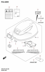 DF20A From 02002F-040001 (P01 P40)  2020 drawing ENGINE COVER (DF15AT)