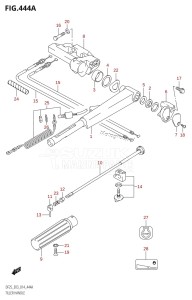 DF25 From 02503F-410001 (E03)  2014 drawing TILLER HANDLE (DF25:E03)