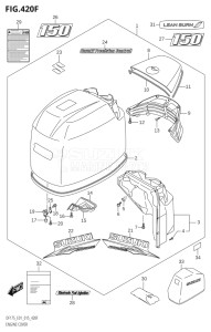 17502Z-510001 (2005) 175hp E01 E40-Gen. Export 1 - Costa Rica (DF175Z) DF175Z drawing ENGINE COVER (DF150TG:E01,DF150ZG:E01)