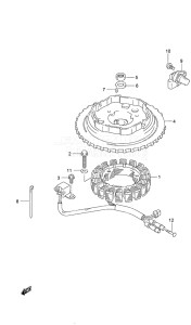 Outboard DF 9.9B drawing Magneto Manual Starter