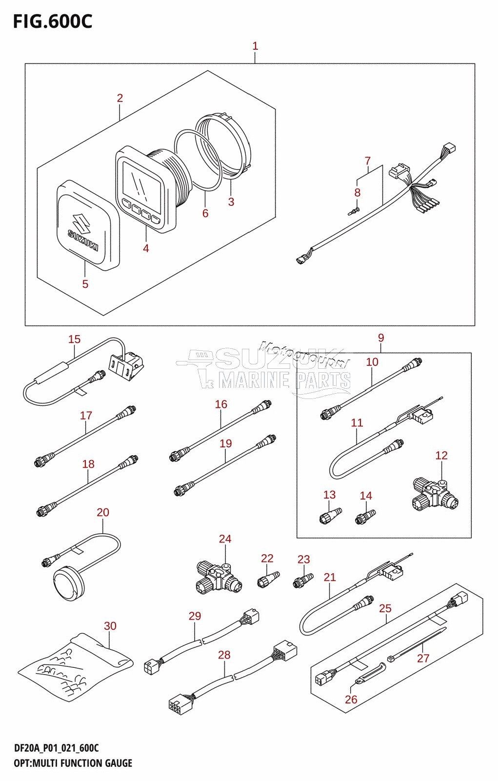 OPT:MULTI FUNCTION GAUGE (DF20AR,DF20AT)