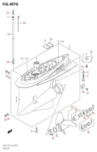 DF250Z From 25003Z-410001 (E03)  2014 drawing GEAR CASE (DF250ST:E03)