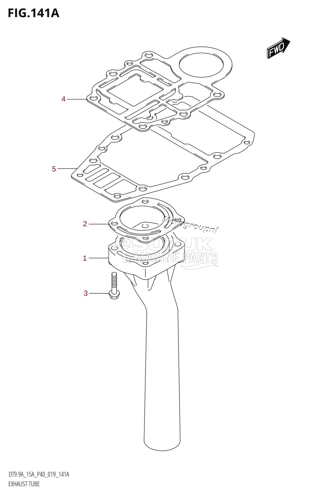 EXHAUST TUBE (P36,P81,DT9.9AK:P40)