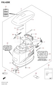 DF200Z From 20002Z-010001 (E01 E40)  2010 drawing ENGINE COVER (DF250T,DF250Z)