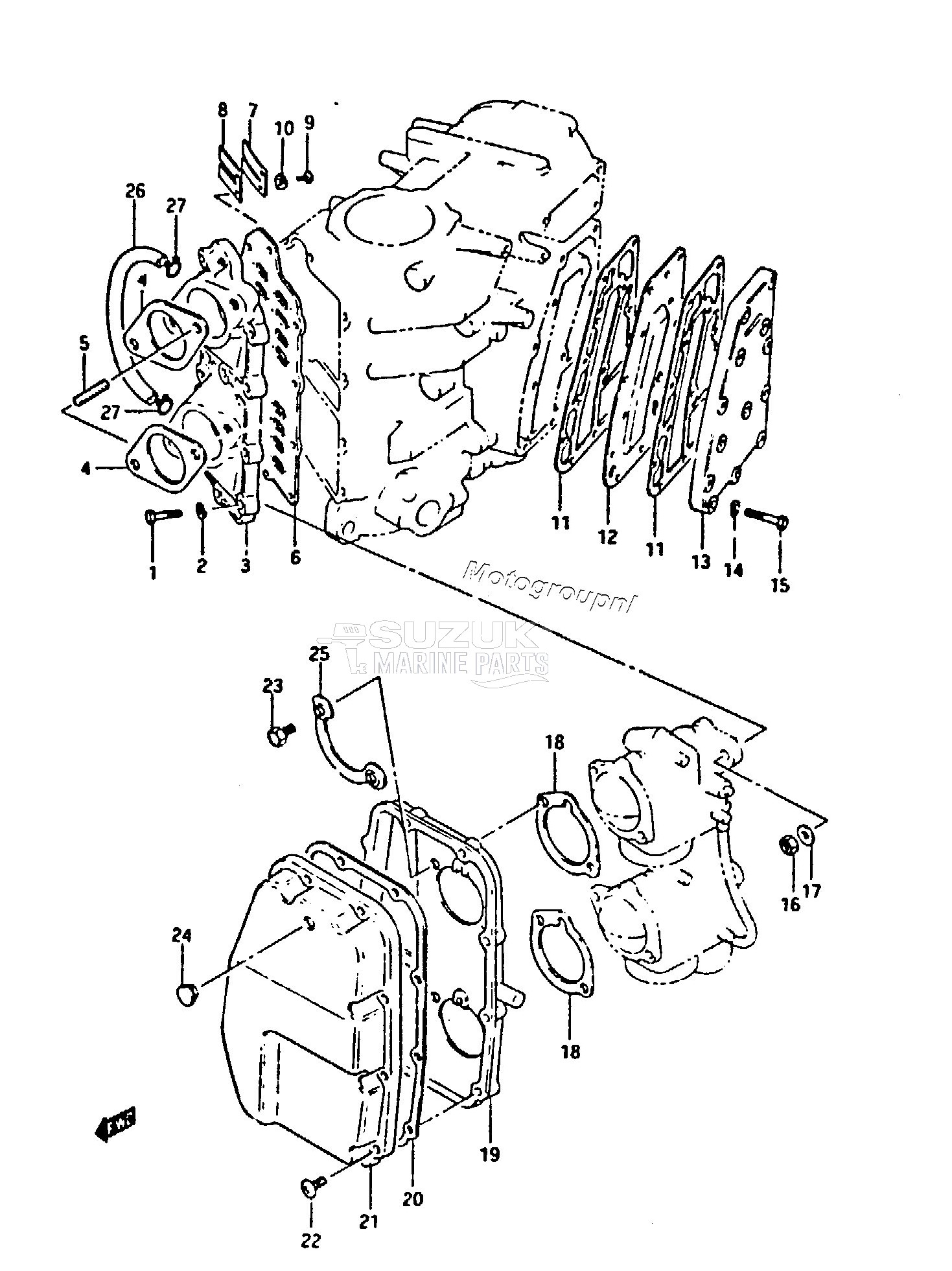 INLET CASE /​ EXHAUST COVER