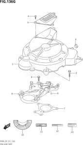 04003F-210001 (2012) 40hp E01-Gen. Export 1 (DF40AQH  DF40AT) DF40A drawing RING GEAR COVER (DF60A:E40)