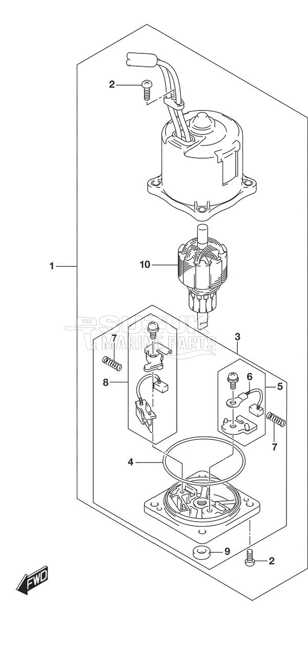 PTT Motor w/Transom (L)