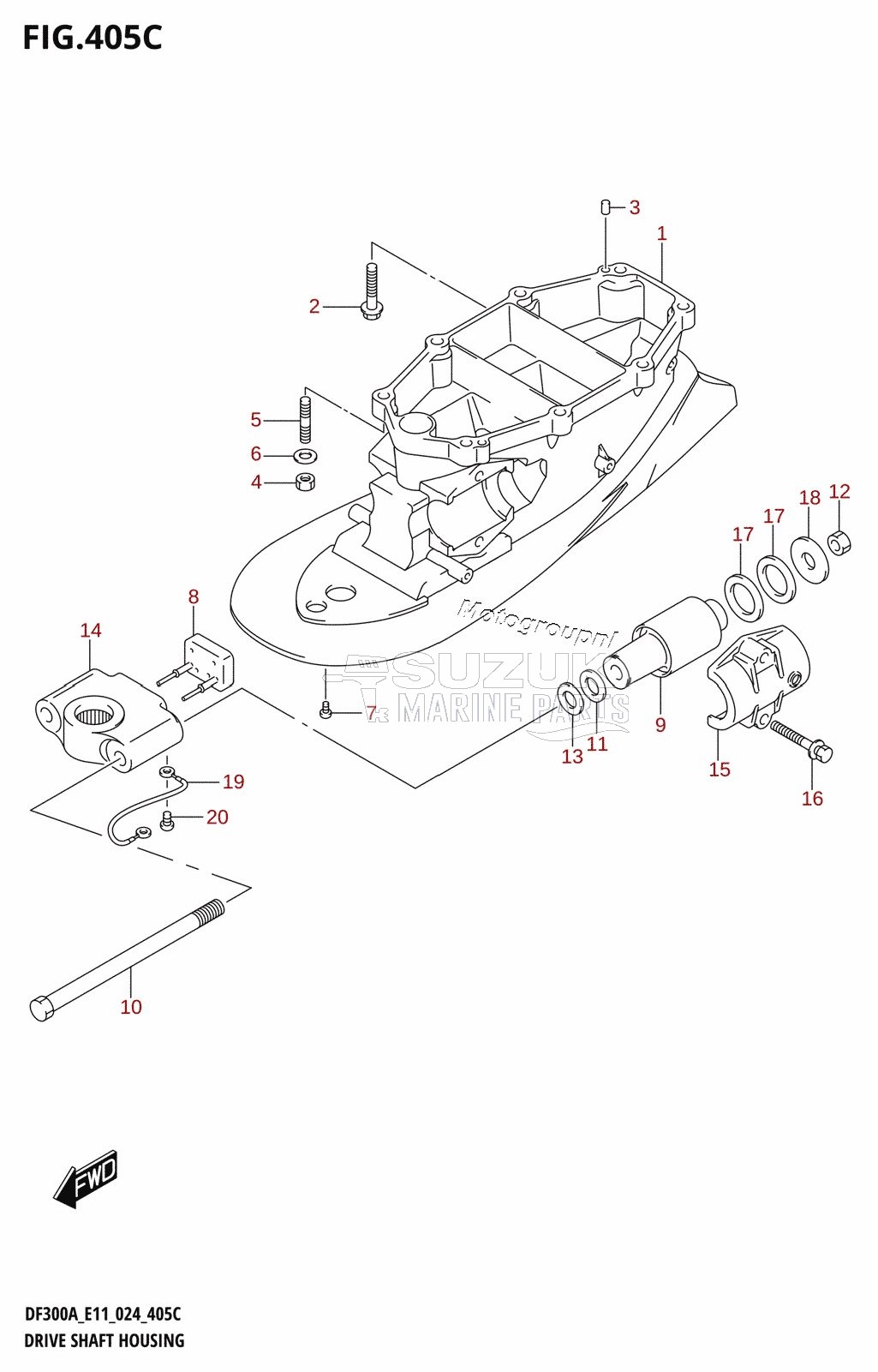 DRIVE SHAFT HOUSING (L-TRANSOM)