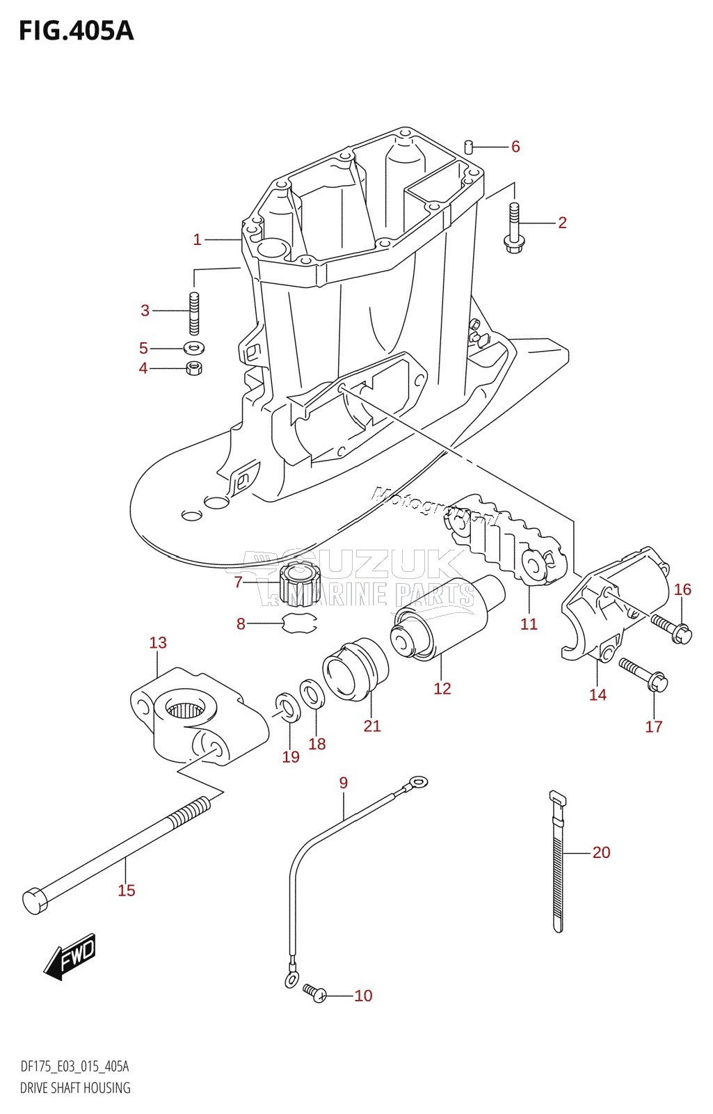 DRIVE SHAFT HOUSING (DF150T:E03)