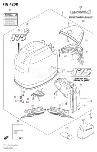 DF175ZG From 17502Z-410001 (E03)  2014 drawing ENGINE COVER (DF175ZG:E03)