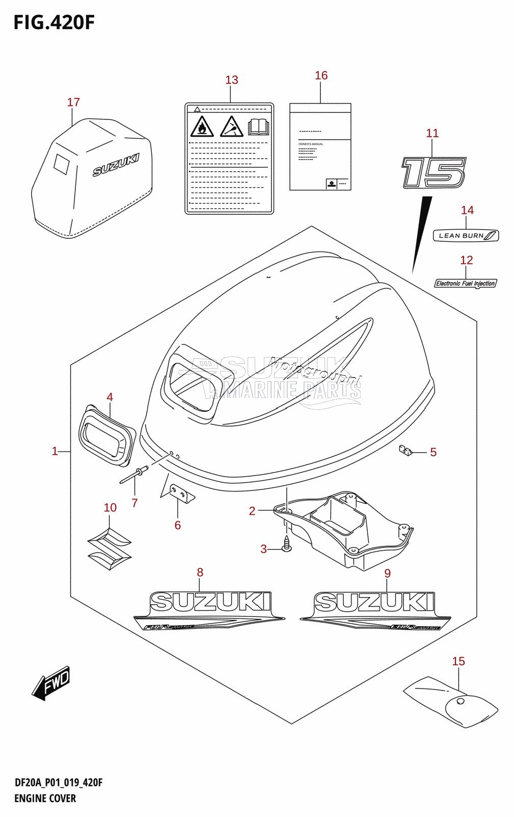 ENGINE COVER (DF15A,DF15AR)