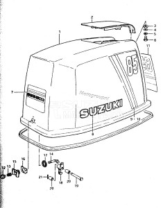 DT85 From 8501-200000 ()  1985 drawing ENGINE COVER (TGE10)