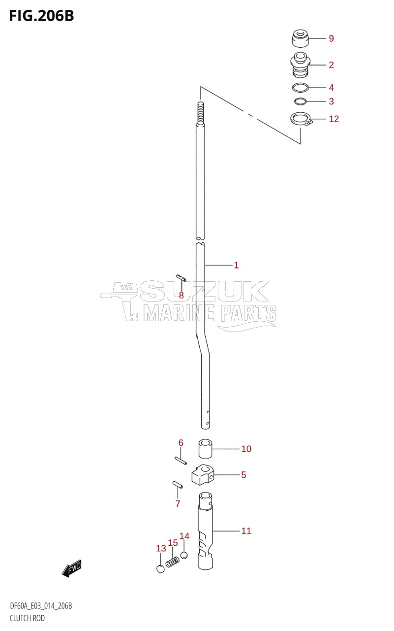 CLUTCH ROD (DF50A)