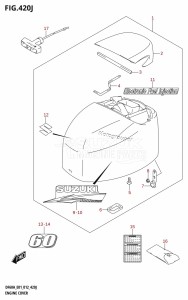 DF50A From 05003F-210001 (E01)  2012 drawing ENGINE COVER (DF60AQH:E40)