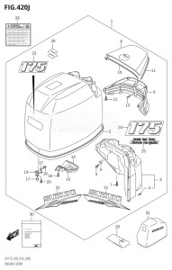17502F-510001 (2005) 175hp E03-USA (DF175TG) DF175TG drawing ENGINE COVER (DF175T:E03)