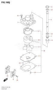 DF70A From 07003F-040001 (E01 E03 E11 E40)  2020 drawing WATER PUMP (DF100B:E01)