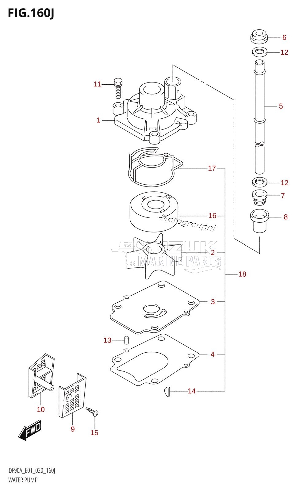 WATER PUMP (DF100B:E01)