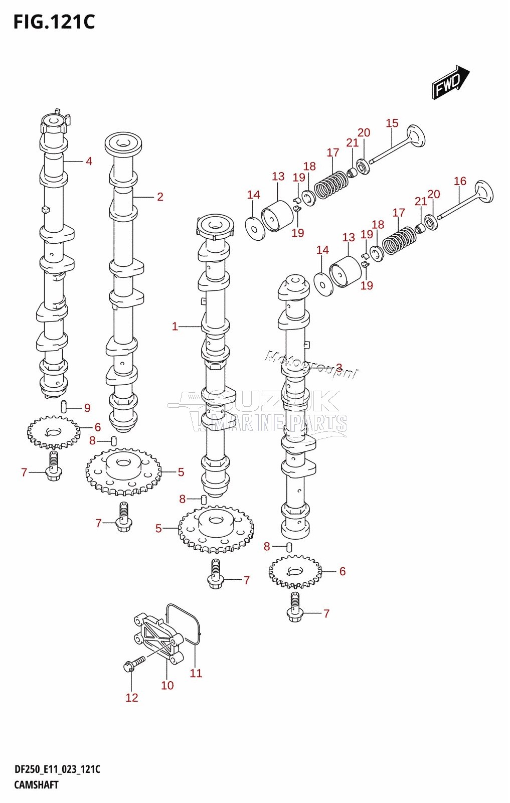 CAMSHAFT ((DF225T,DF225Z):(020,021))