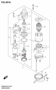 DF200A From 20003F-710001 (E03)  2017 drawing STARTING MOTOR