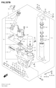 25004F-040001 (2020) 250hp E03-USA (DF250ST) DF250ST drawing TRIM CYLINDER (X-TRANSOM,XX-TRANSOM)