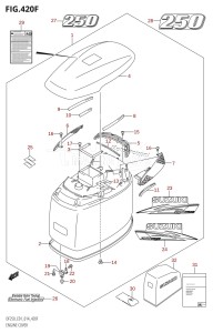 DF200 From 20002F-410001 (E01 E40)  2014 drawing ENGINE COVER (DF250T,DF250Z)