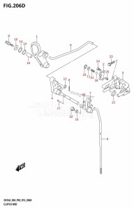 DF30A From 03003F-510001 (P03)  2015 drawing CLUTCH ROD (DF25ATH:P03)