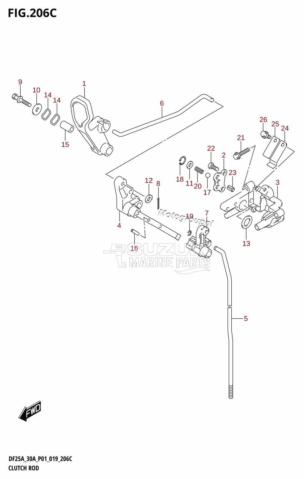 CLUTCH ROD (DF30AQ)