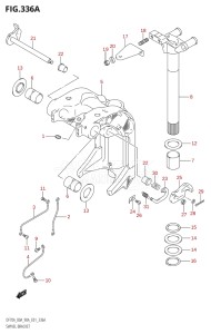 09002F-980001 (2009) 90hp E01-Gen. Export 1 (DF90ATK9) DF90A drawing SWIVEL BRACKET