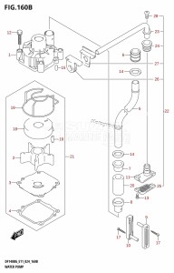 DF115BG From 11505F-440001 (E11 - E40)  2024 drawing WATER PUMP (E40)