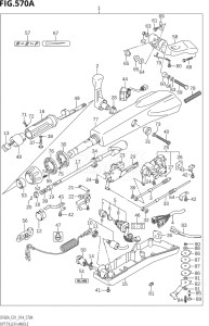 06003F-410001 (2014) 60hp E01 E40-Gen. Export 1 - Costa Rica (DF60AVT  DF60AVTH) DF60A drawing OPT:TILLER HANDLE (DF40A:E01)