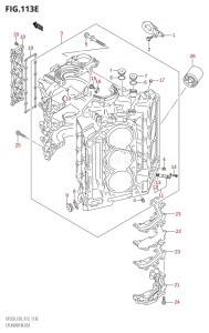 DF225Z From 22503Z-310001 (E03)  2013 drawing CYLINDER BLOCK (DF250T:E03)