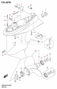 DF40A From 04003F-910001 (E03)  2019 drawing GEAR CASE (DF50AVT,DF60AVT)