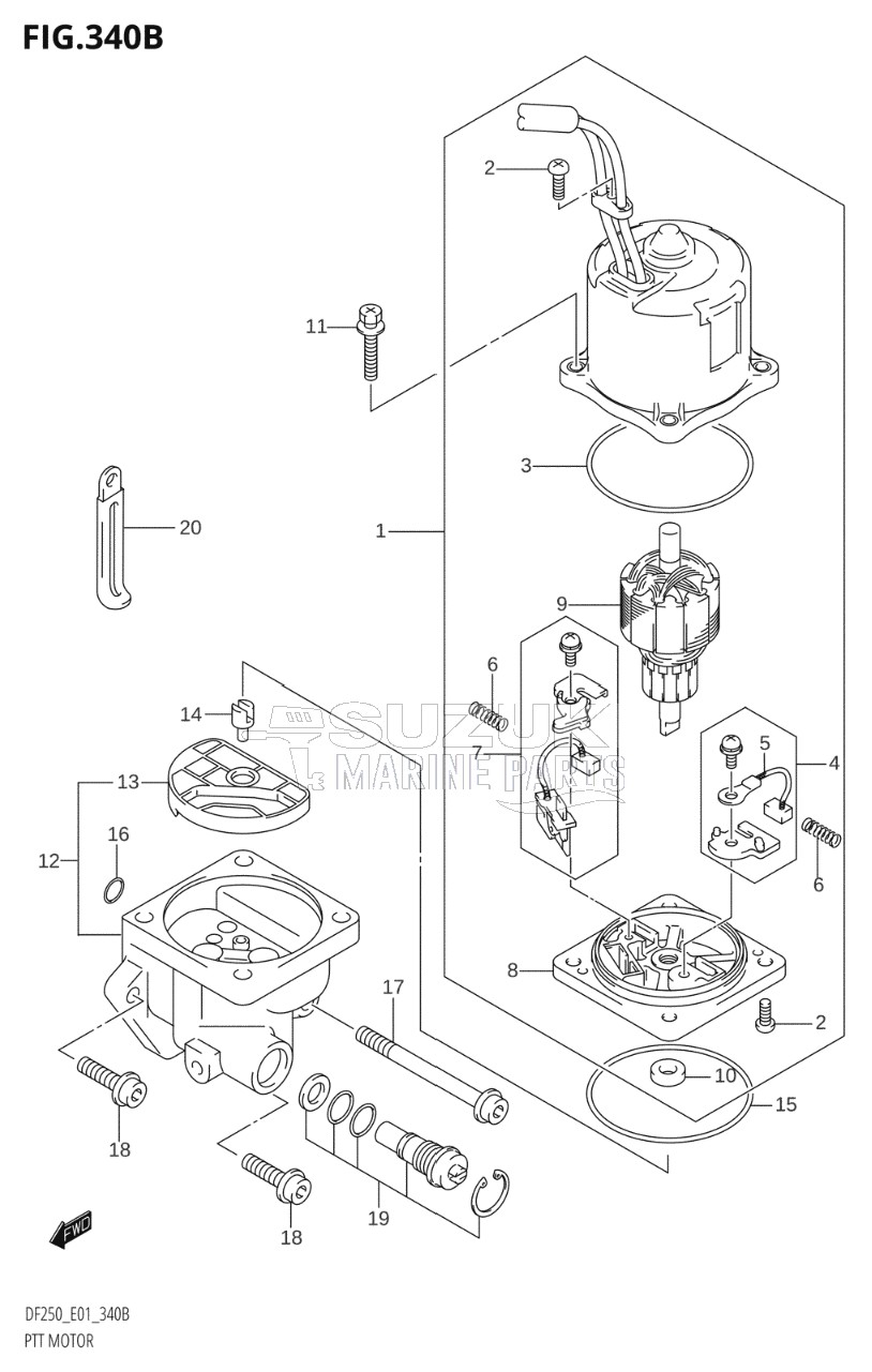 PTT MOTOR (L-TRANSOM)