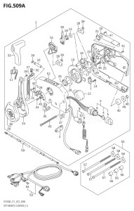 20003F-040001 (2020) 200hp E01 E03 E40-Gen. Export 1 - USA (DF200AT) DF200A drawing OPT:REMOTE CONTROL (1) (020,021)