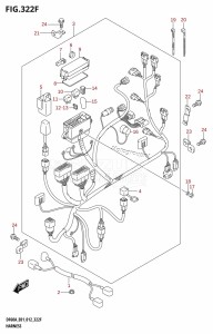 DF50A From 05003F-210001 (E01)  2012 drawing HARNESS (DF60A:E01)