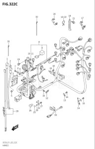 22503Z-040001 (2020) 225hp E01 E03 E40-Gen. Export 1 - USA (DF225Z) DF225Z drawing HARNESS (DF250T,DF250Z)